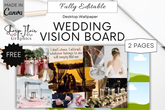 Download Editable Wedding Vision Board | Canva - Premium Resources